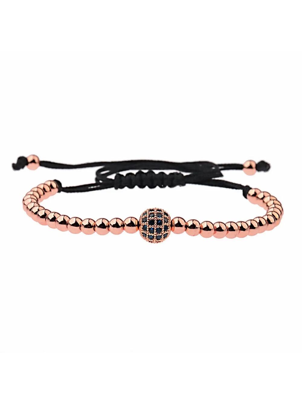 🔴 Bracelet - Rose Gold Globe Pavé